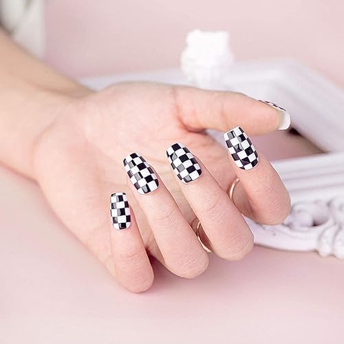 Miniatura 4 de RARJSM Esmalte de uñas de gel blanco y negro de 0.5 onzas líquidas, gran capacidad, secado por LED UV, requiere para salón de manicura francés,