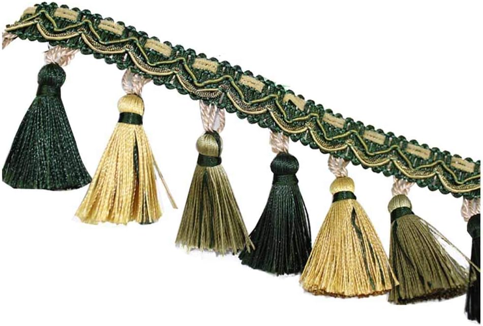 11M/lot of 2.8inch Width Fringe Trim Tassel Sewing on Dress Clothing Curtain(Beige)
