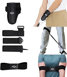 Scott Edward Golf Swing Aids, Golf Training Kit, Correct Training Swing Gesture Practice Tool for Golf Beginners, Incluing Golf Wrist Brace/Arm Band/Accessory Bag/Scorecard Cover/Leg Band