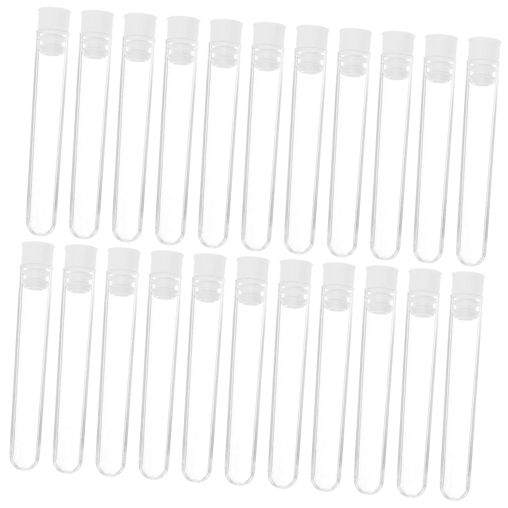 NAMOARLY 50pcs Mini Plastic Test Tubes for Boys and Girls Lab Test Tube Set Lids 6ml Portable Leakproof for Science Experiments Birthday Parties
