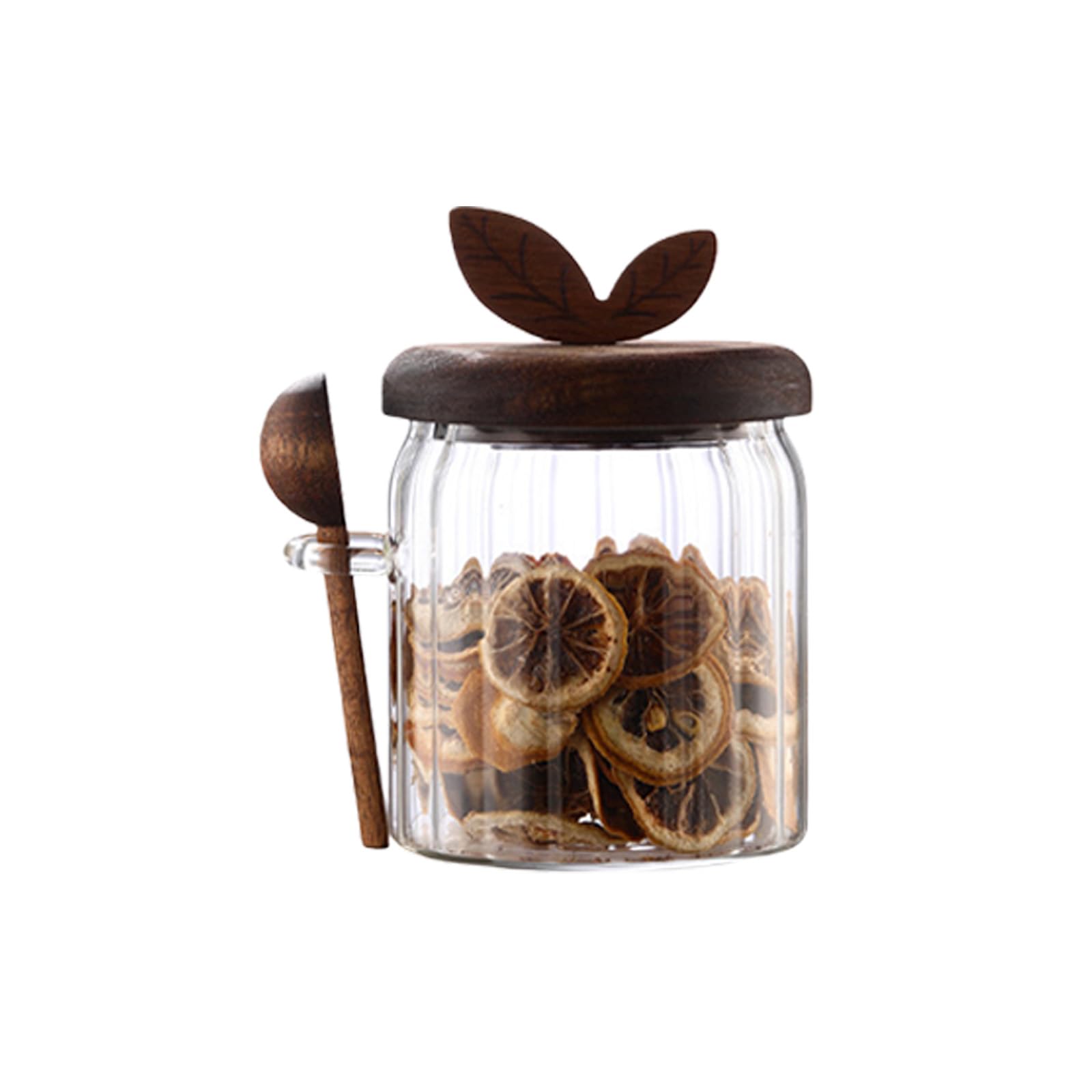LUCKGONI Sealed Glass Storage Jar with Spoon for Food Preservation Kitchen Pantries Organization Easy