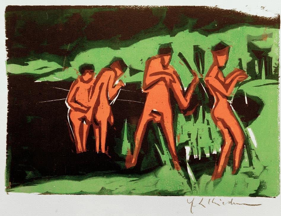 Peinture sur toile Kirchner : sublimez votre salon avec art expressionniste