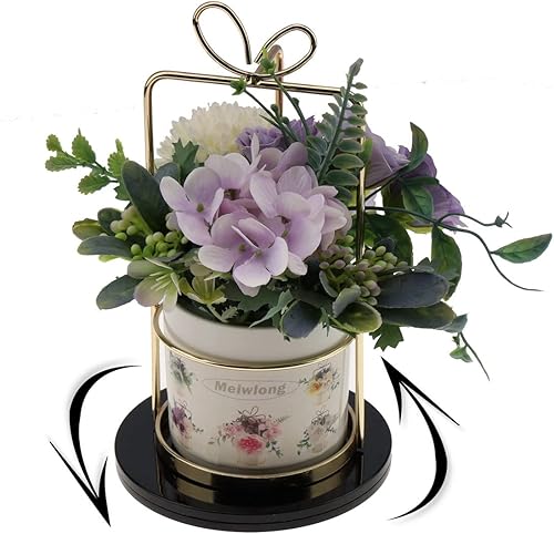 Miniatura 7 de Plato giratorio de plástico Lazy Susan de 4.9 pulgadas, soporte giratorio de alta resistencia para contenedores organizadores, plantas en maceta,