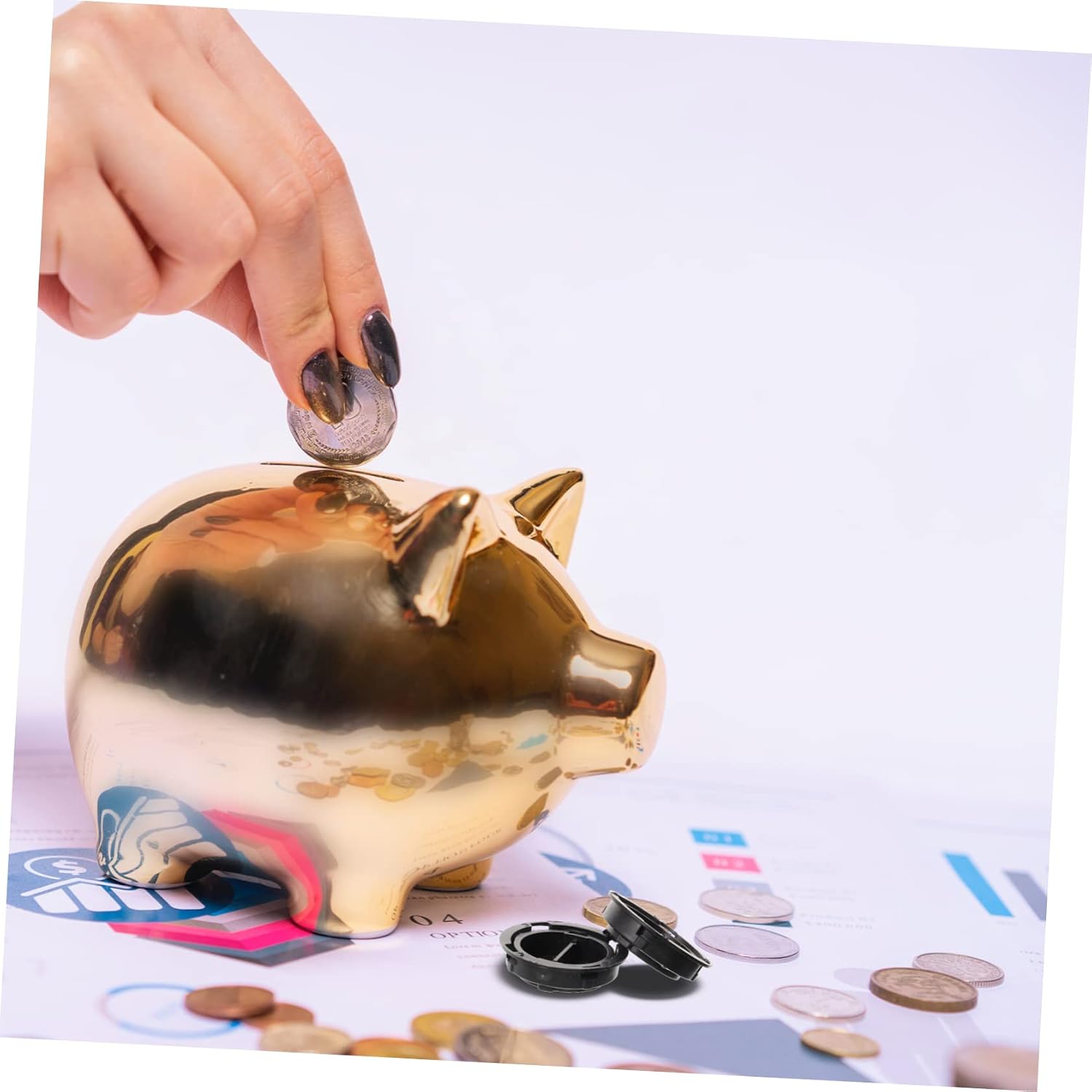 50Pcs Piggy Bank Bottom Covers Plastic Stoppers for Money Jars Easy to Install and Clean Reliable Reusable Doll Bottom Caps for Organizing and Saving image 3