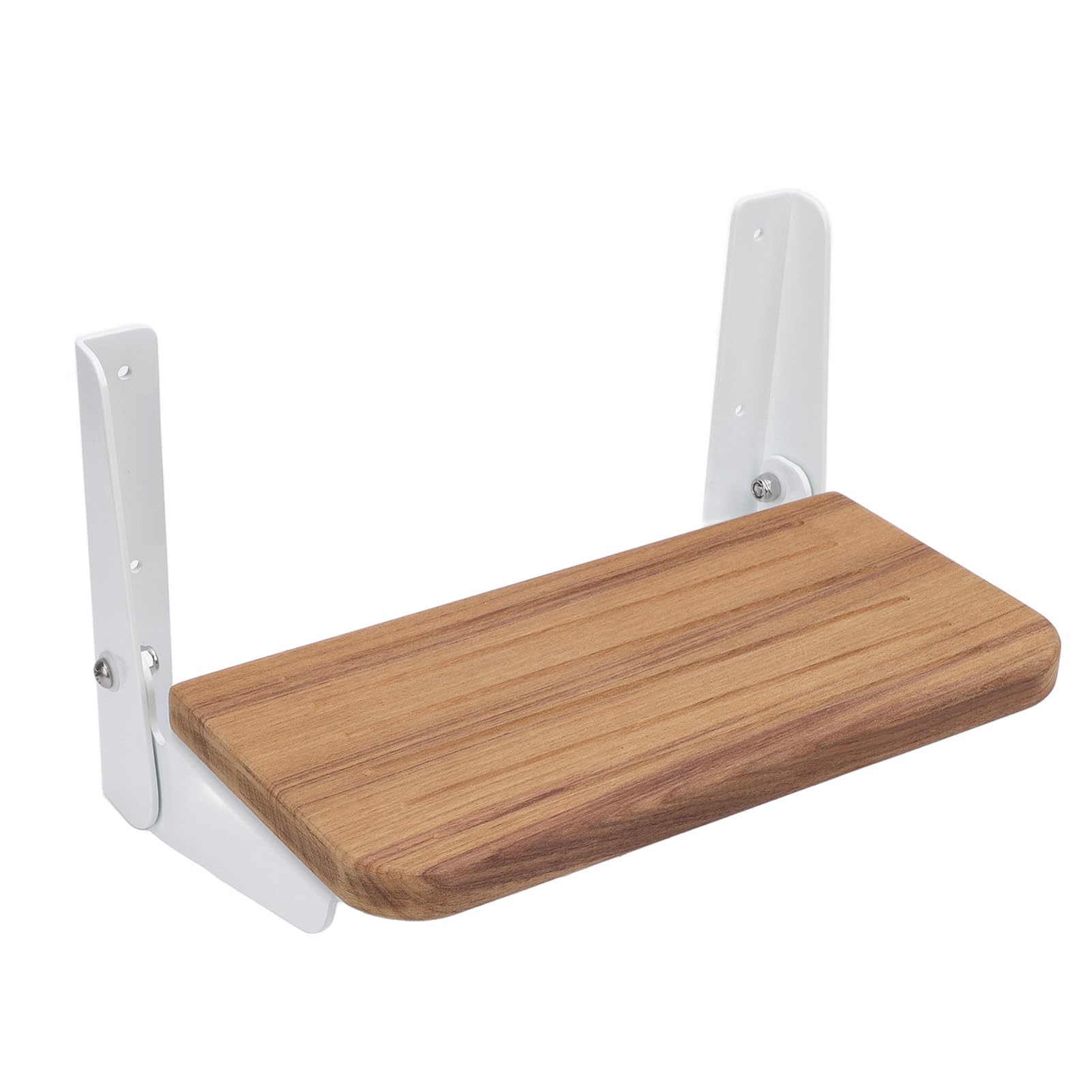 CHICIRIS Reposapiés Plegable de Teca, Soporte de Aleación de Aluminio, Tablero de Reposapiés Plegable para Ahorro de Espacio en el Timón del Barco
