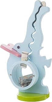 Wooden Elephant Piggy Bank for Boys Kids Girls Big Clear Animal Belly Coin Bank Toddler Real Money Toy