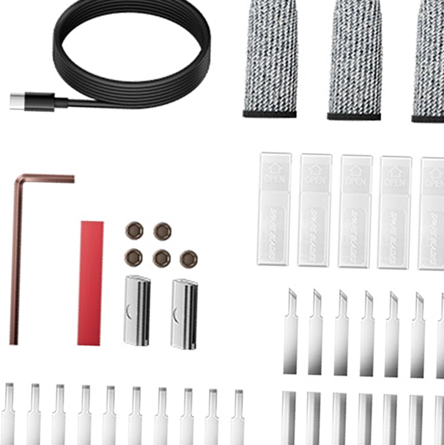 Vikye Ultrasonic Cutter, 40kHz Handheld Ultrasonic Cutting Knife Tool with 50 Blades and LED Lights, for 3D Printing Plastic Wood