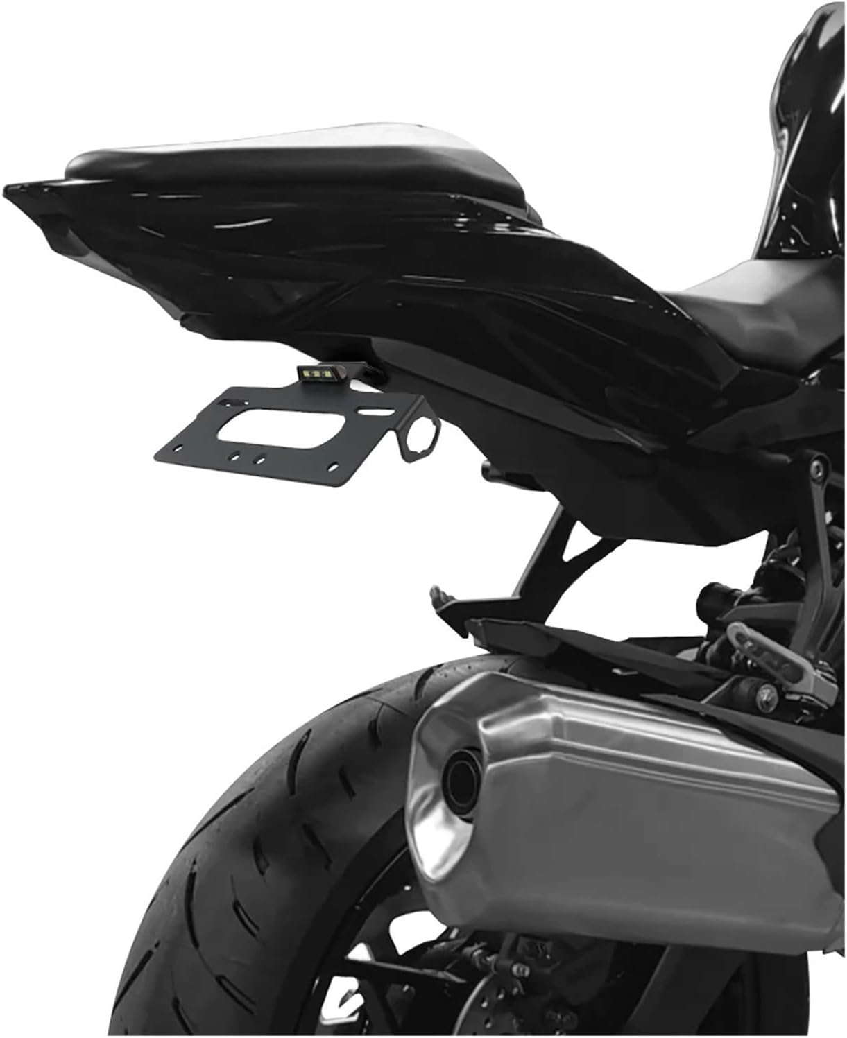 License Plate Frame Holder Bracket Compatible with Kawasaki ZX-4RR ZX-4R ZX-4R SE Motorcycle Rear Fender Eliminator Tail Tidy LED Light