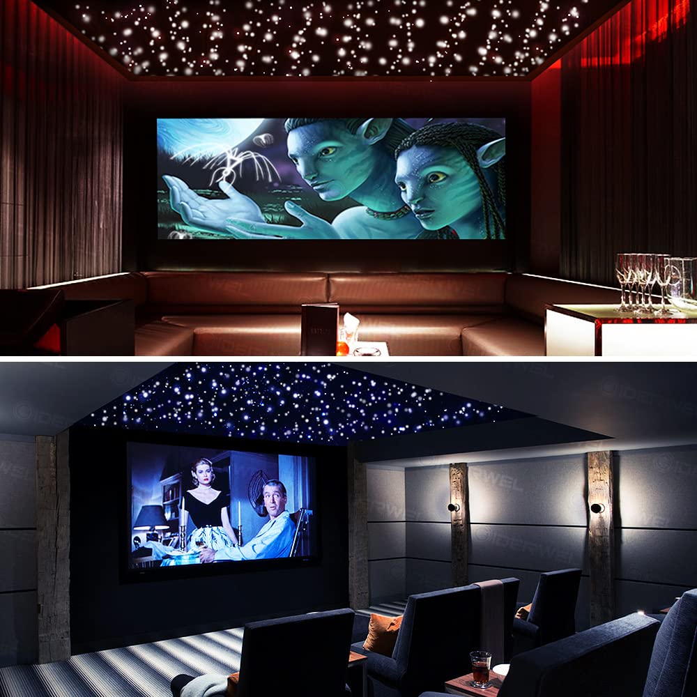 Kit di plafoniere a stella in fibra ottica a LED controllato da app Smart,Bluetooth RGBW Fiber Optic Lights con fibra ottica da 200,2m,0,75 mm per illuminazione d'atmosfera a soffitto di casa/auto