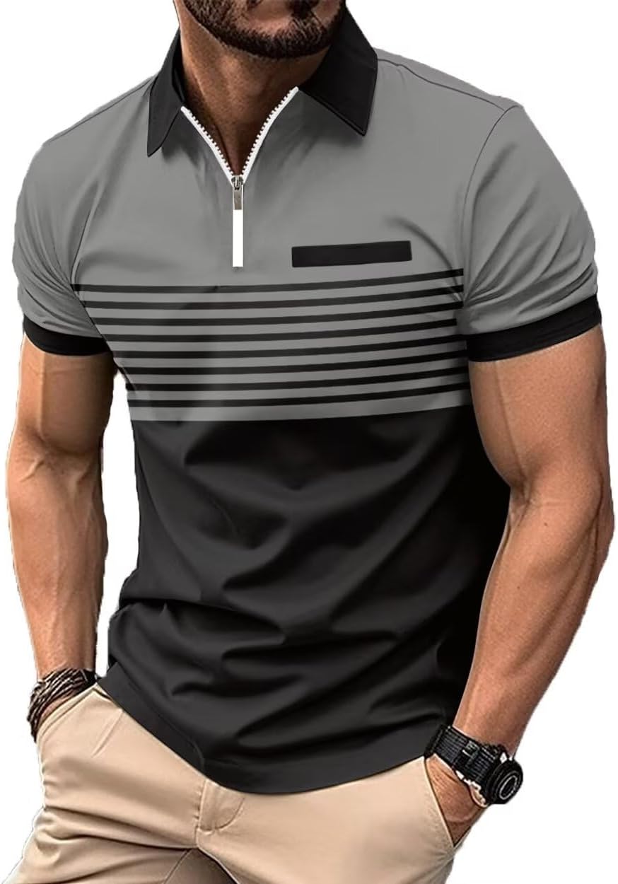 Black and Grey Striped Splicing