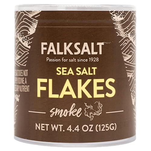 FALKSALT | Smoke Sea Salt Flakes 4.4oz. | Gourmet Finishing Salt | Handcrafted, Kosher Sea Salt
