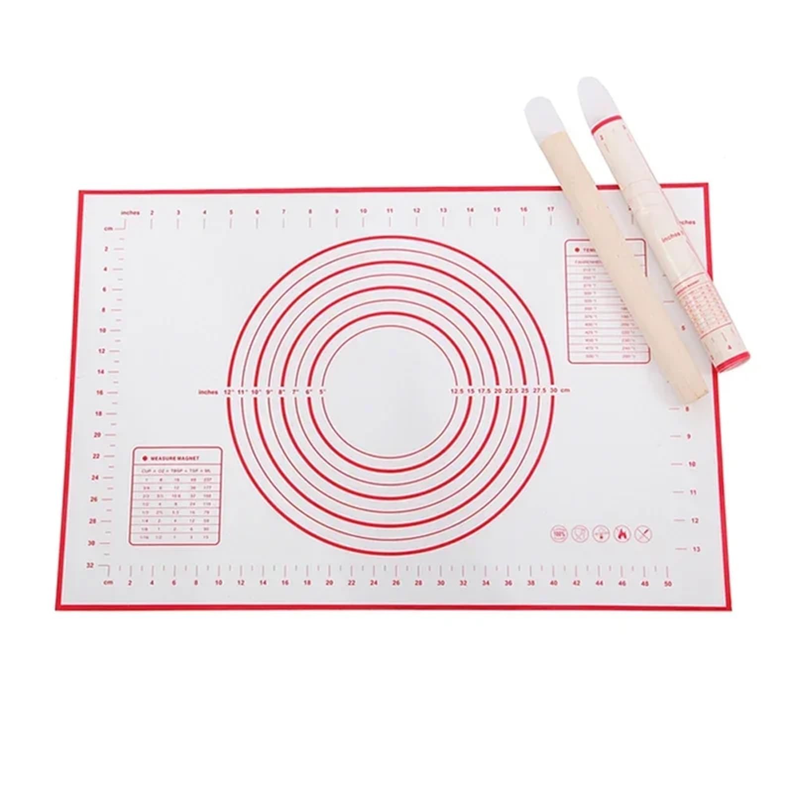 Tapete Antideslizante para Masa Bandeja de silicona for hornear resistente al calor, reutilizable, for horno, antiadherente, for repostería(60x40cm)