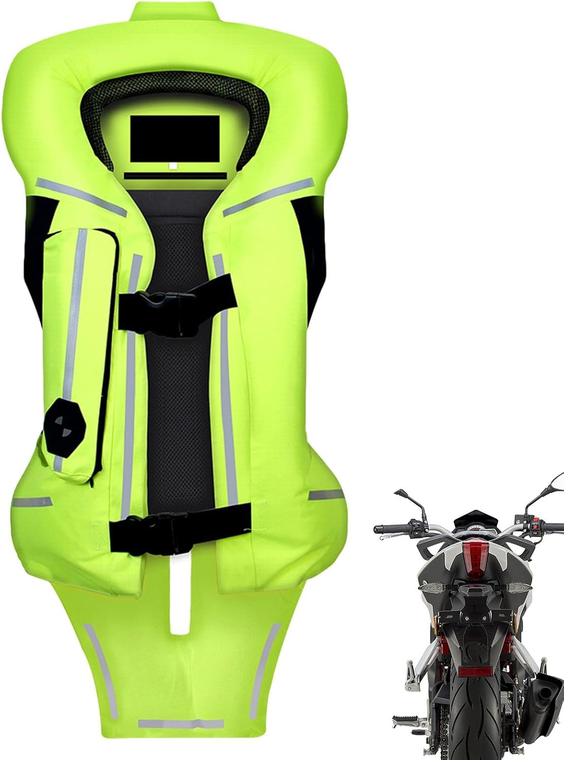 エアバッグベストバイク乗用,バイク用エアバッグベスト - 反射ストリップ付きオートバイ軽量保護ベスト - 高度なインフレータブル安全