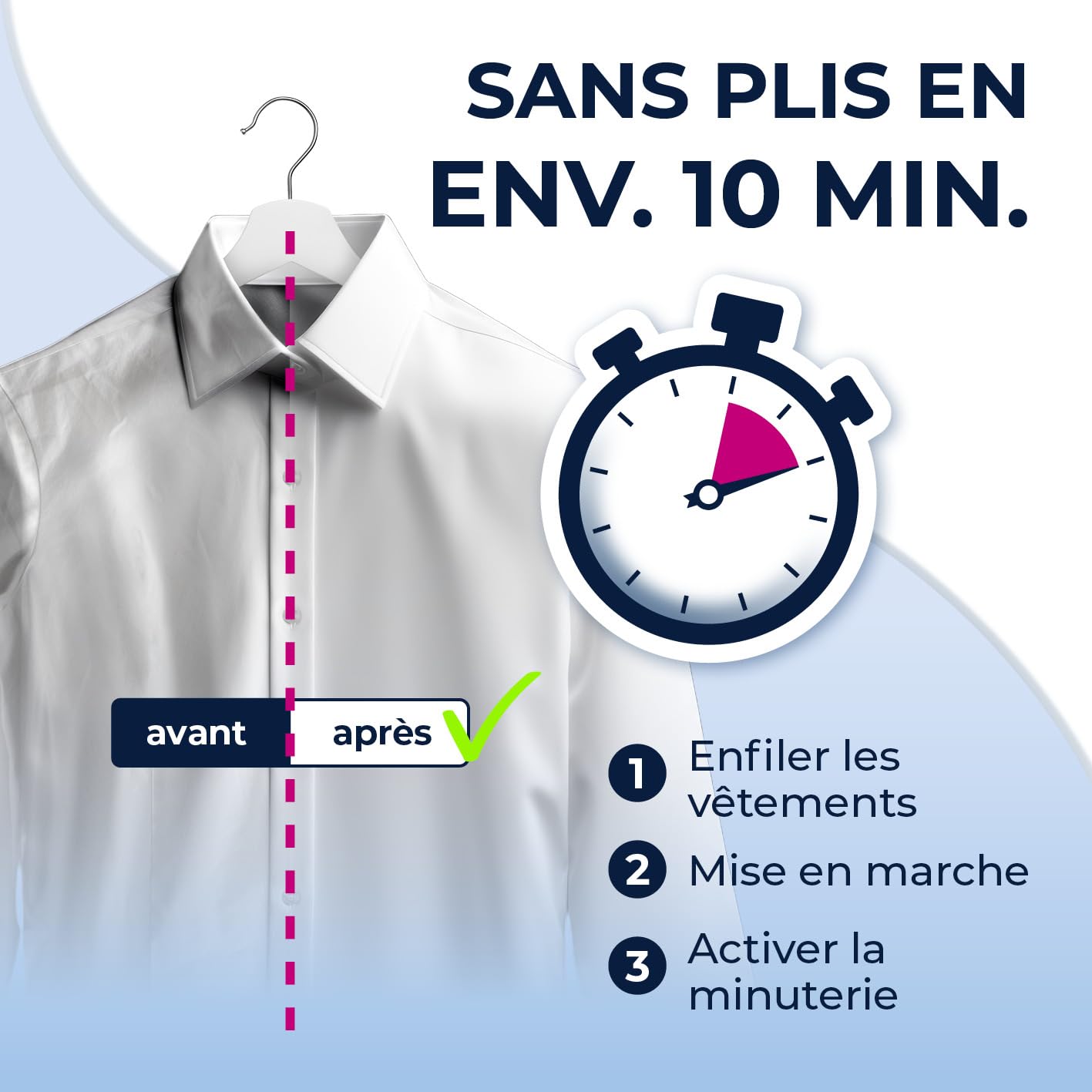 CLEANmaxx Appareil de repassage automatique de chemises pour sécher et défroisser les chemises et les chemisiers | Accessoire pour pantalons est inclusif | Innovante et douce aux vêtements