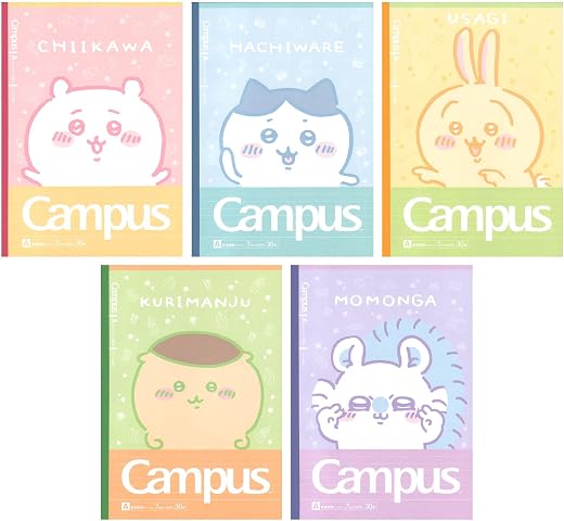 SUN-STAR Stationery S2691620 Chiikawa Notebook, Campus Notebook Dots, Chikawa
