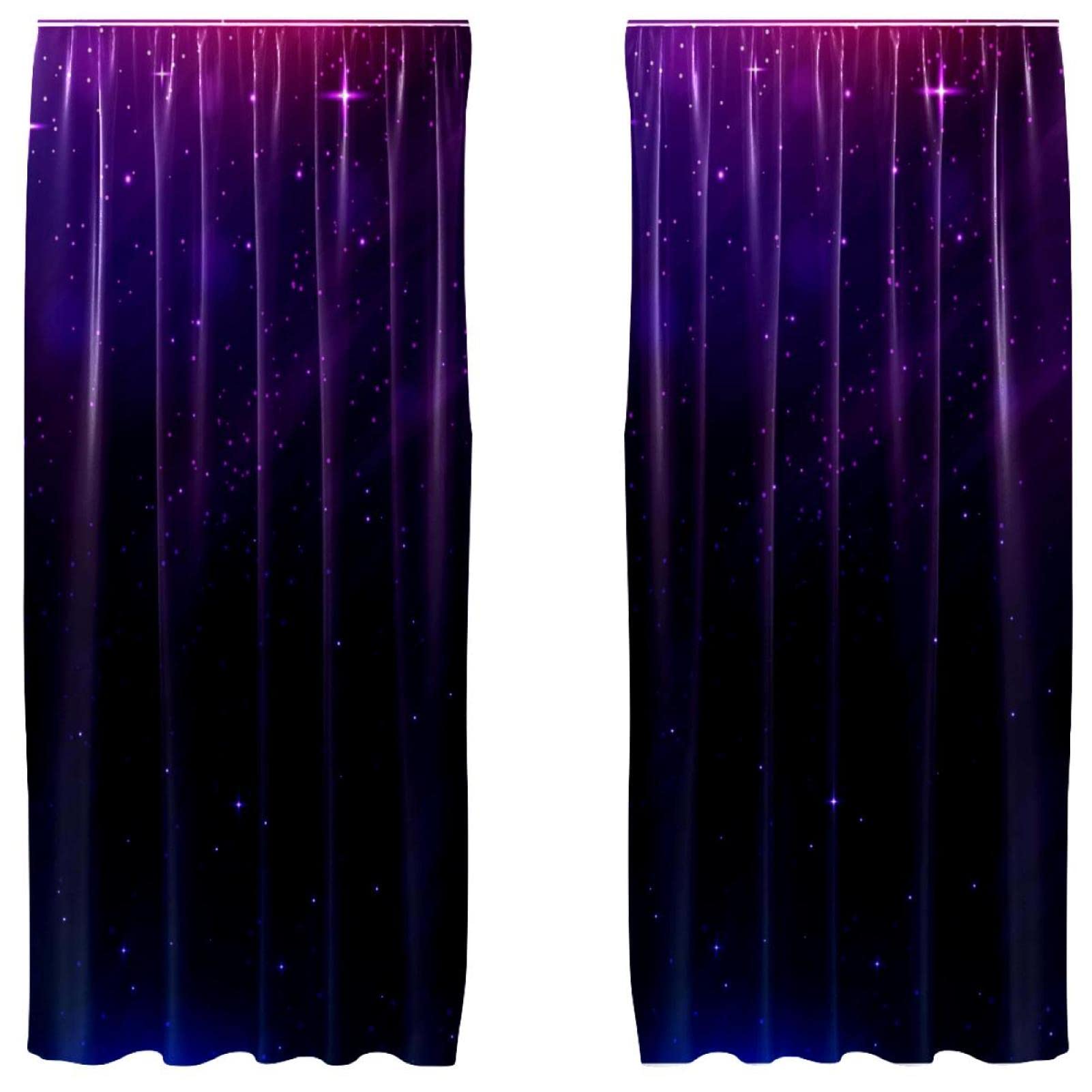 Rideaux occultants ciel étoilé violet 139,7x213,4 cm décoratifs pour salon et chambre