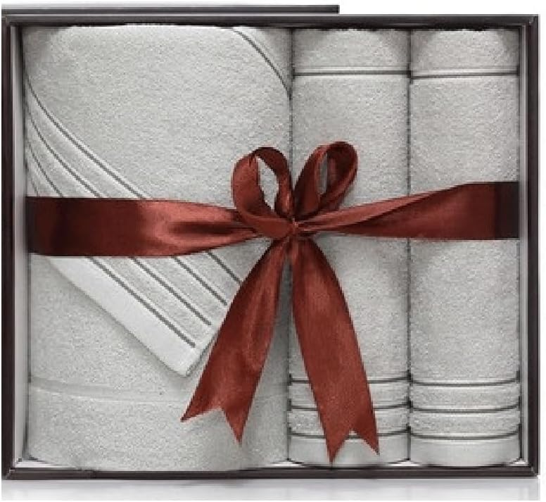 JSEIAJB Cotton Bath Towel Towel Embroidered Bath Towel Set of 3