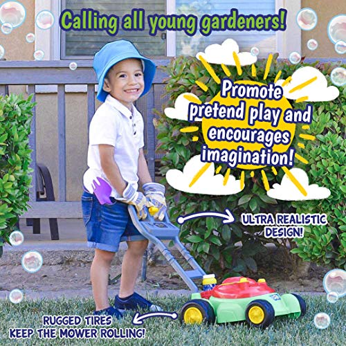 Bubble-N-Go Deluxe Toy Bubble Lawn Mower With 4 Oz Bubble Solution | No Batteries Required | Amazon Exclusive - Maxx Bubbles #TOP2