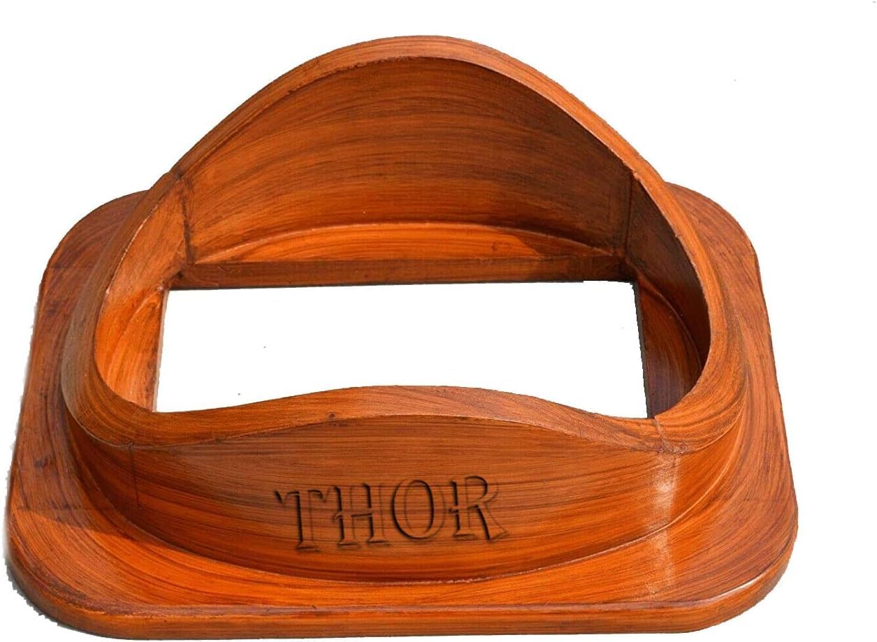 THOR INSTRUMENTS Diving Divers Helmet Wooden Base Display Stand for 18" Helmet - Adult Divers, Snorkelers - Rustic Vintage Home Decor Gift