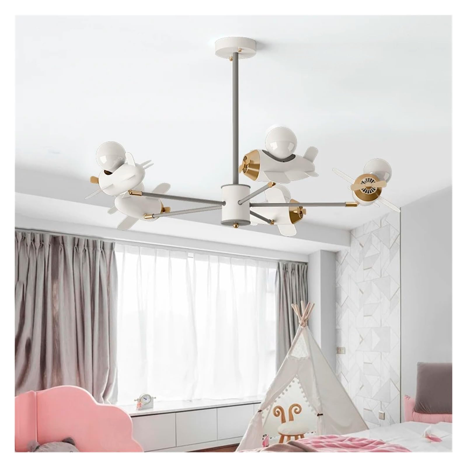 Helicopter Led Chandeliers Pendant Lamps Compatible with Living Room Bedroom Indoor Hanging Light