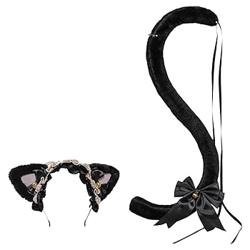 Amazon.co.jp: Generic 猫耳カチューシャとしっぽセット