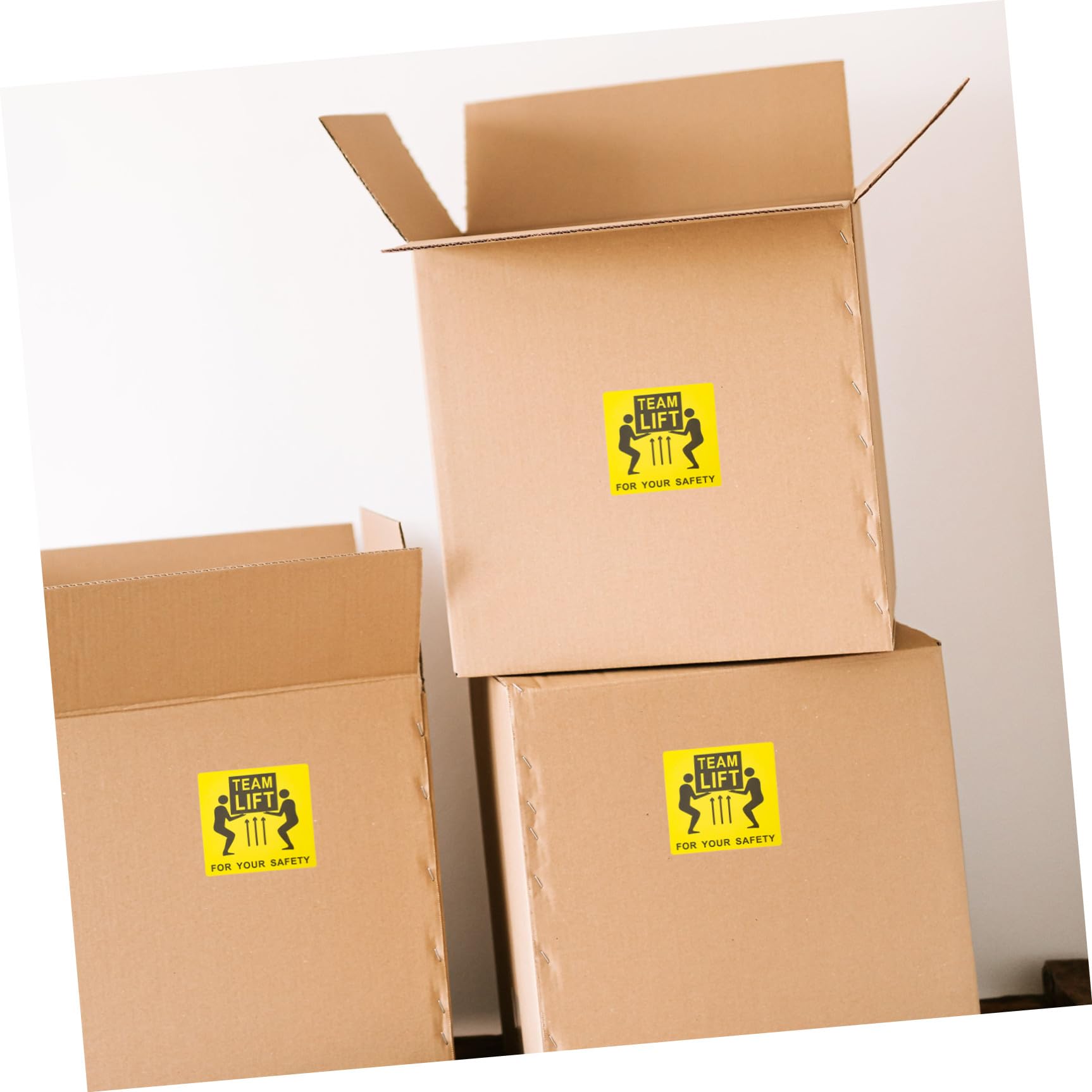 iplusmile Schwere Warnaufkleber für Versand und Umzug pro Rolle Langlebige Selbstklebende Team Lift Etiketten für Große Kartons Sichtbare Sicherheitskennzeichnung für Effiziente