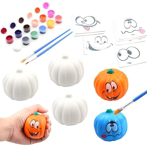 Halloween Crafts Paint Your Own Squishy Pumpkin 6 Pack Slow