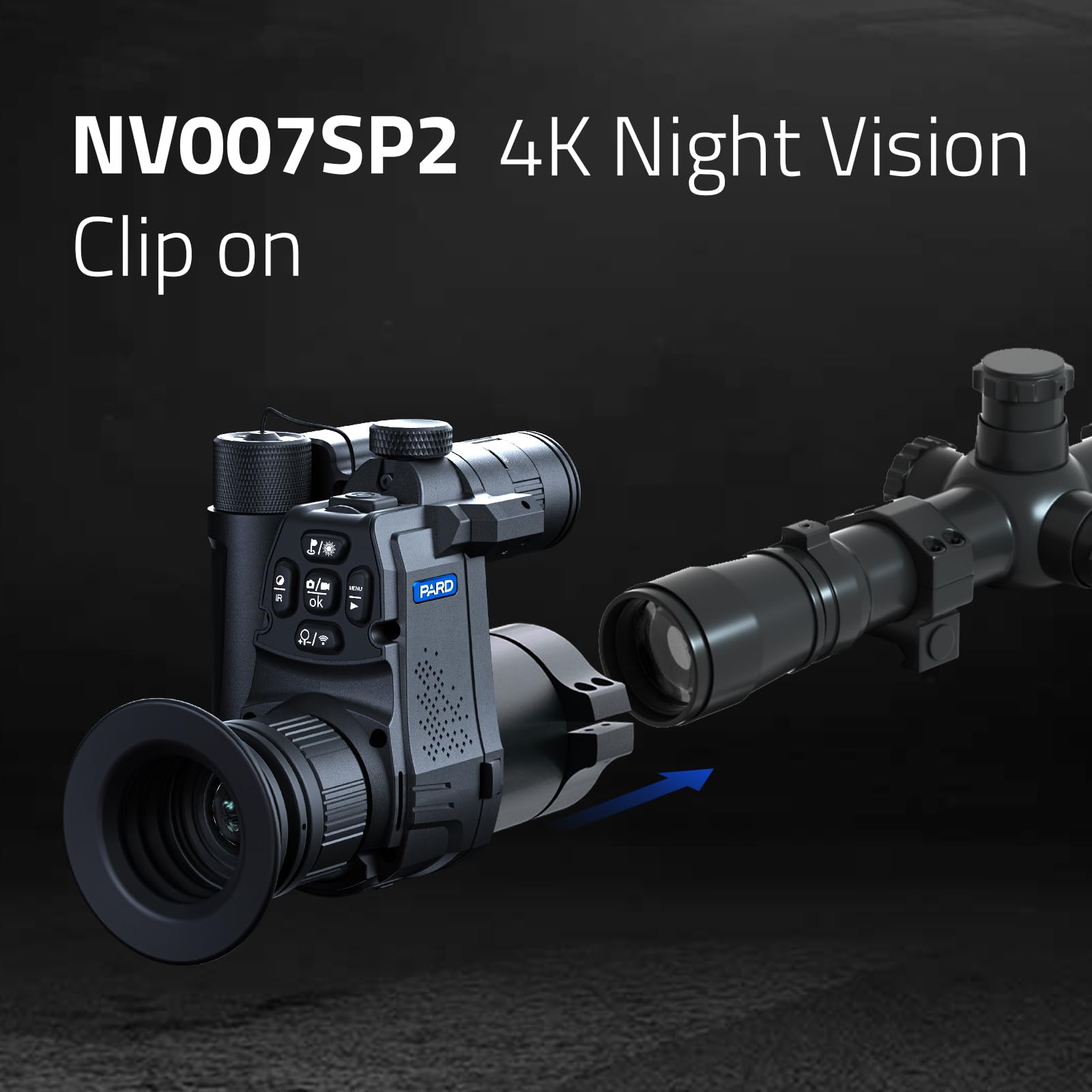 PARD Monocular de visión Nocturna, mira con Clip para observación Nocturna, Alcance de visión Nocturna de hasta 350 m, Fotos y vídeos HD, NV007SP/NV007SP2