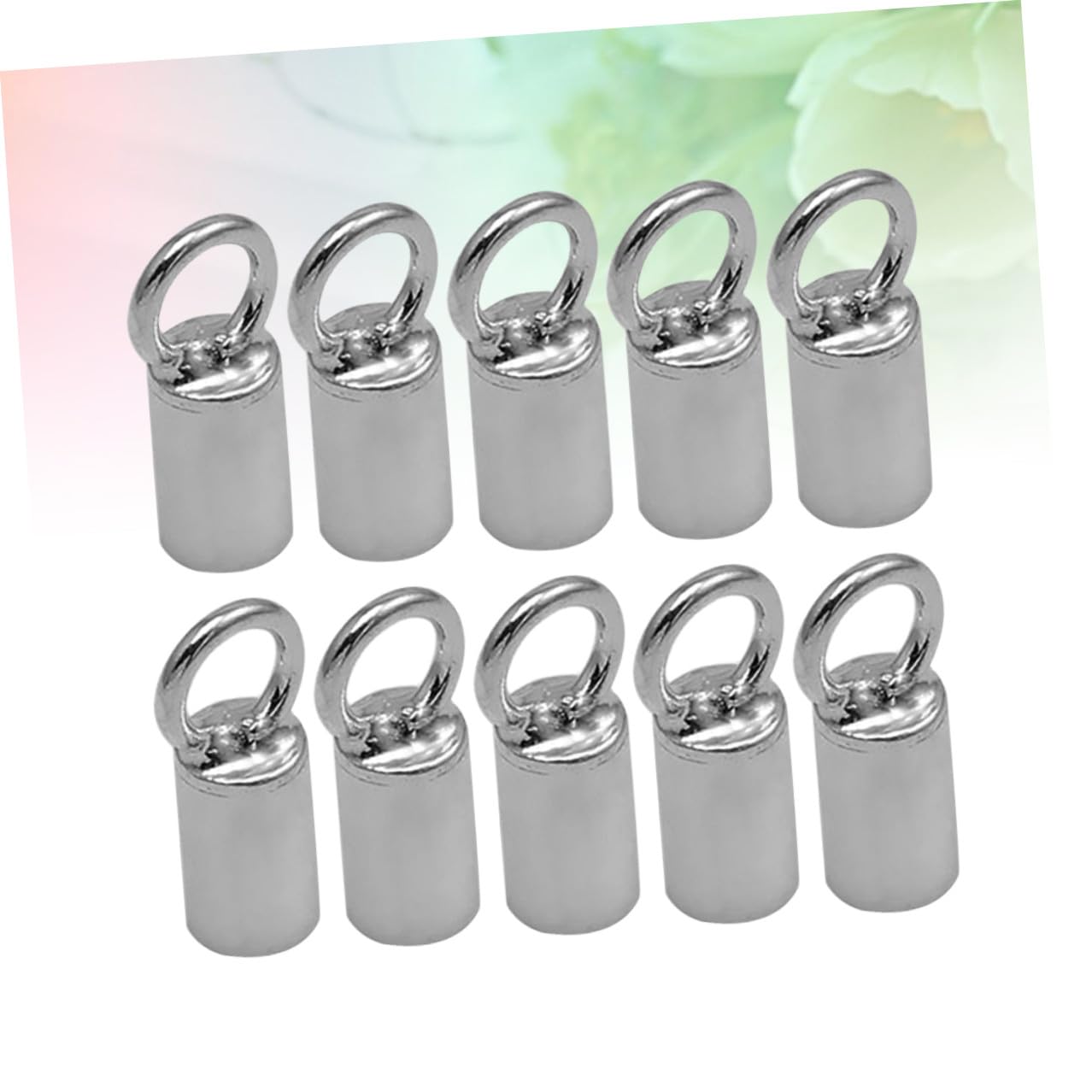 10 Stück Rohr Endverschlüsse aus 925 Silber für Armband und Fußkette Feine Verarbeitung Selbstgemacht Zubehör Seilkappen für Schmuckherstellung und Scrapbooking