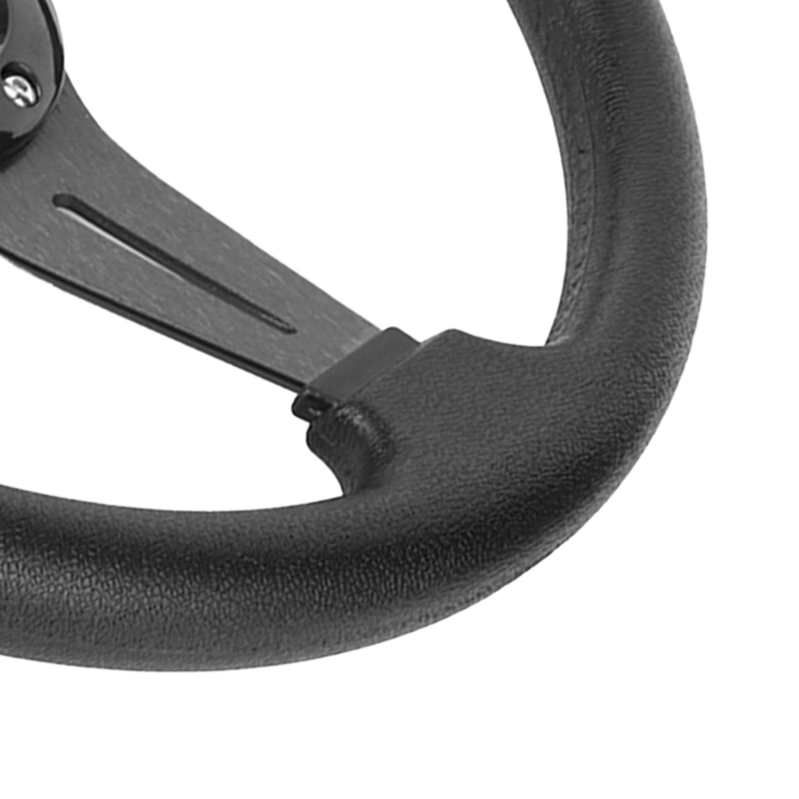 Volante da Corsa Universale,Volante Sportivo Auto da corsa 350 mm/14 pollici drift confortevole(Black)