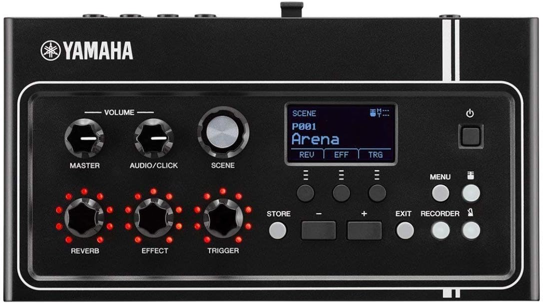 Yamaha EAD10 Electronic Acoustic Drum Module with Acoustic Drum Microphone System, Interconnect Cables and Power Supply with Yamaha DT-50S Dual-zone Snare/Tom Trigger with Die-cast Metal Housing