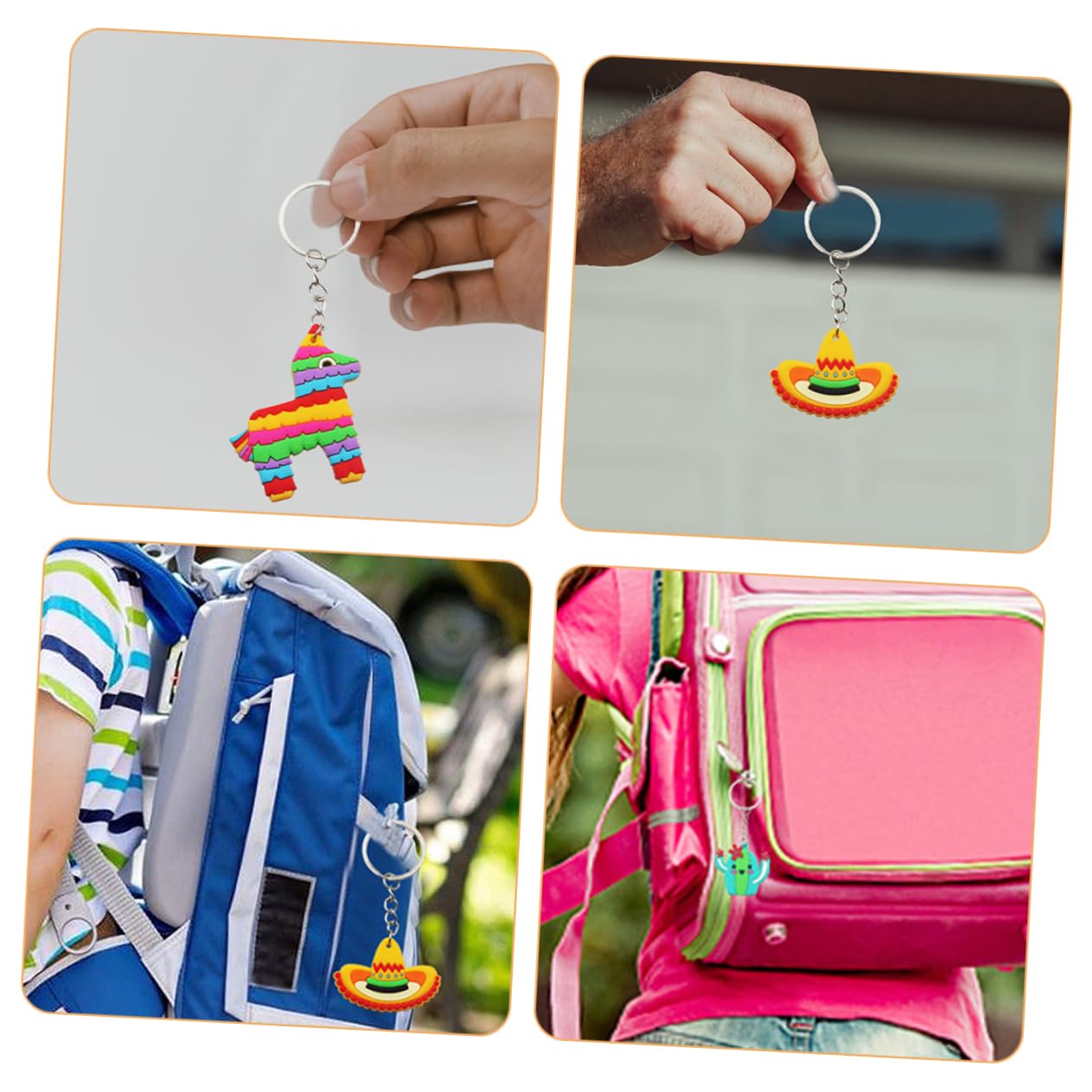 BESPORTBLE Catta Catta Catto Bag Chinms Divertente Keychain Accessori Portachiavi Catene Bomboniere Per Feste Decorazione Del Portachiavi Del Festival Keyring Carino Pvc