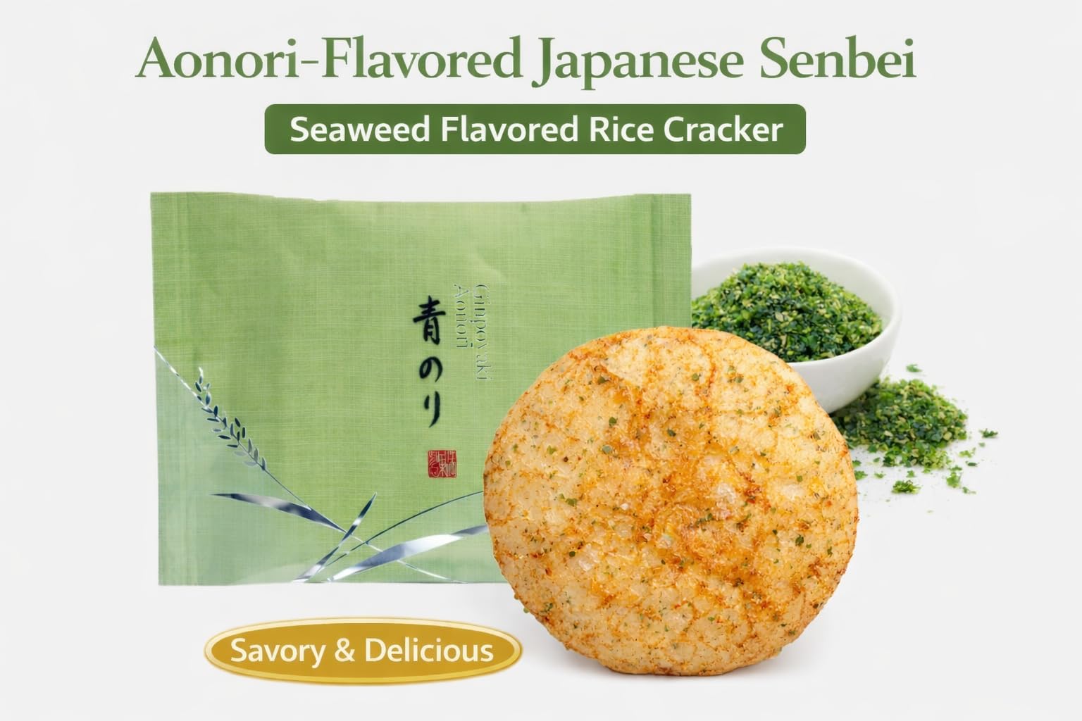 Japanese Rice Cracker Assortment Box – Traditional Senbei Snack with Soy Sauce, Seaweed, Plum & Salt flavor Authentic Japanese Confection Gift Set