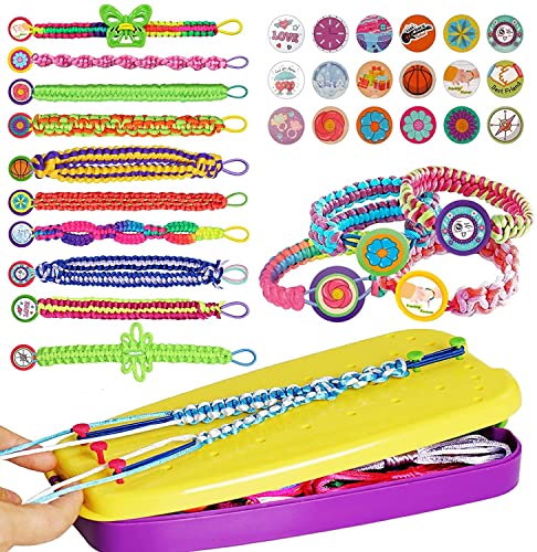 kit bracelet fille,Kit d'artisanat de bracelet d'amitié pour filles, DIY Kit Créatif Enfant, jouets d'art et d'artisanat pour filles de 6 7 8 9 10 11 12 ans Cadeau de Anniversaire