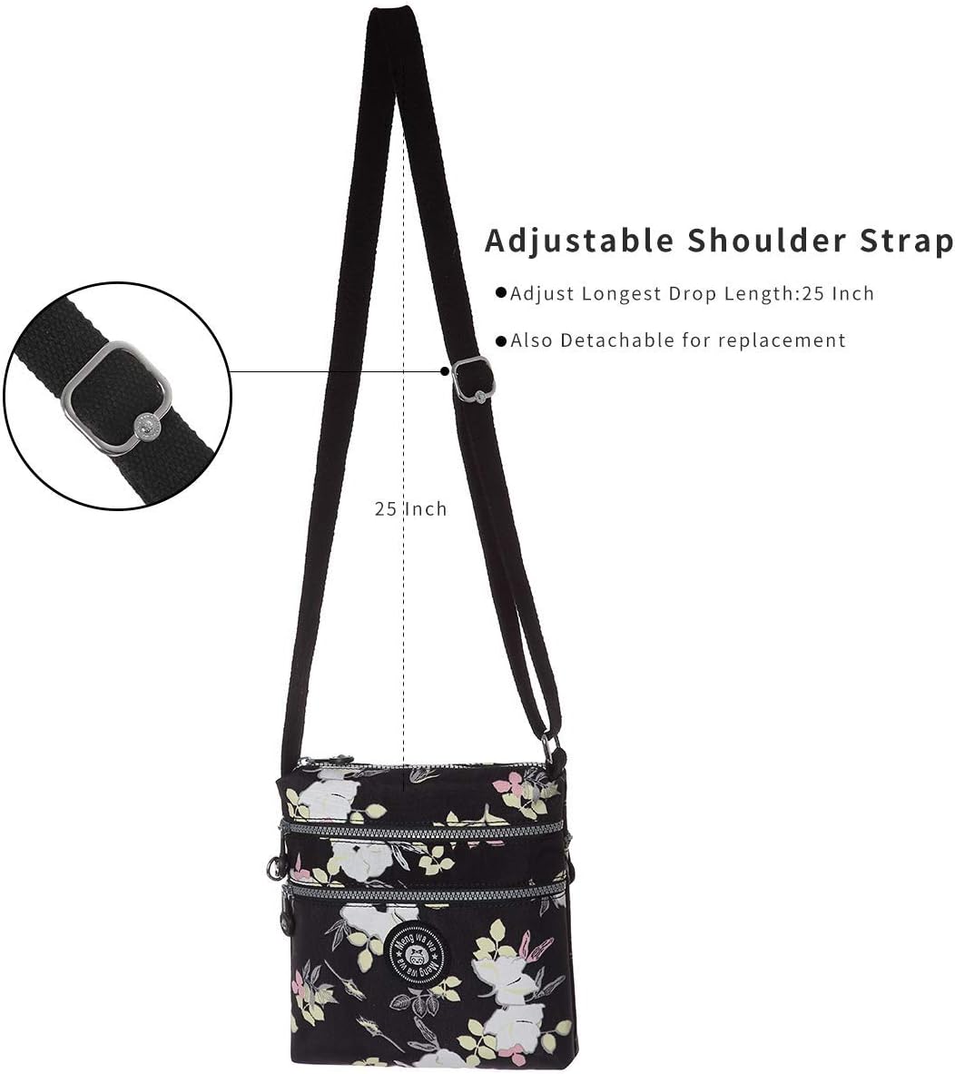 AOCINA Nylon Crossbody Bags for Women Multi Pocket Small Cross Body Purse Lightweight Travel Phone Purses Shoulder Handbags - Image 6