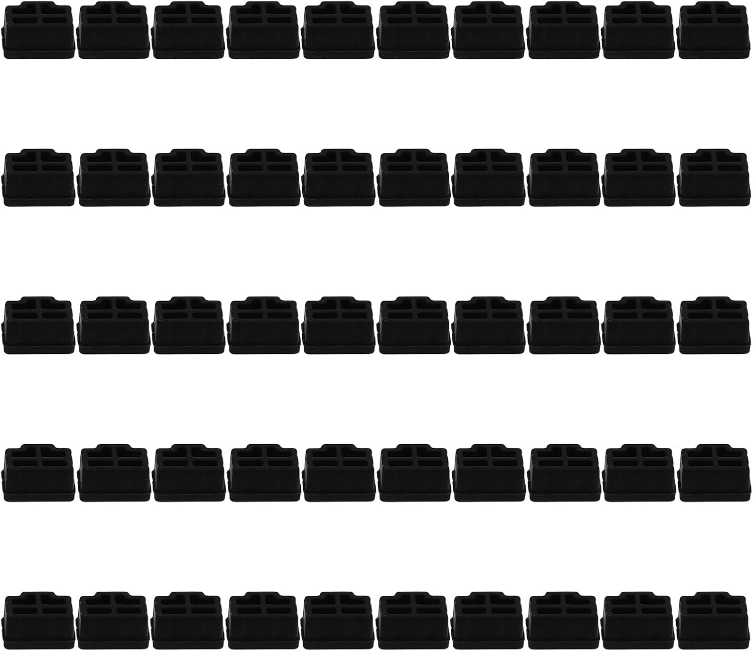 BESPORTBLE 50pcs Rj45 Ethernet Hub Port Dust Caps Silicone Network Interface Protective Covers Black for Computer Accessories