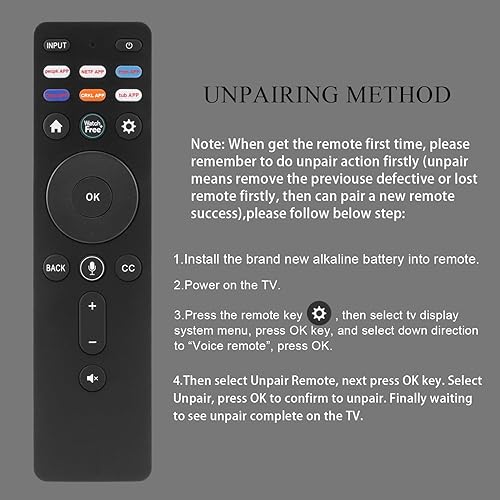 Miniatura 5 de Control remoto de voz XRT260 para Vizio TV, control de voz de repuesto XRT260 compatible con VIZIO 4K HDR Smart TV 2021 Serie V y Serie M Serie P y