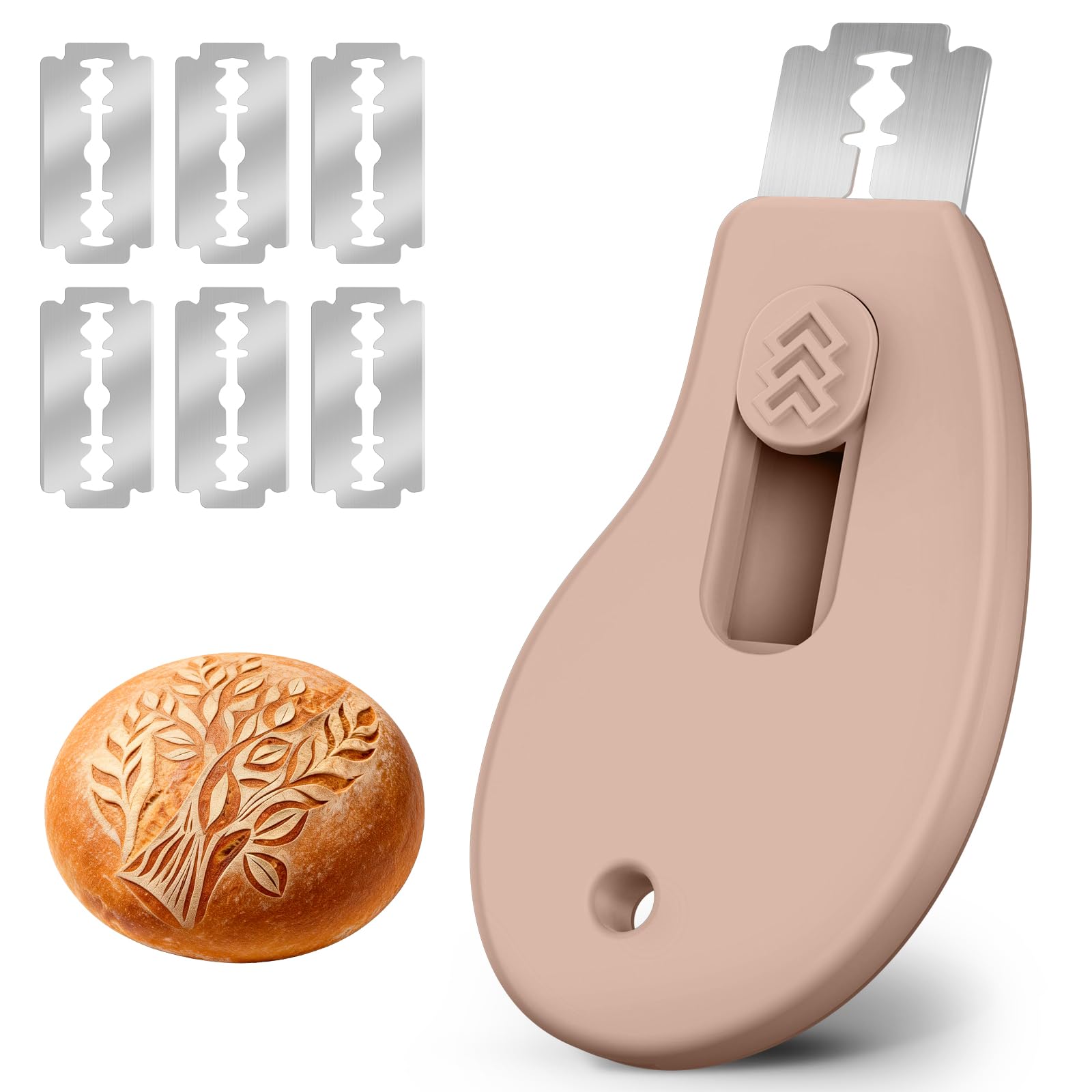 Bread Lame Sourdough Scoring Tool, Extractable &amp; Magnetic Bread Scoring Tool, Bread Scoring Knife for Sourdough Bread Baking, Bread Scorer Tool with 5 Replaceable Razor Blades
