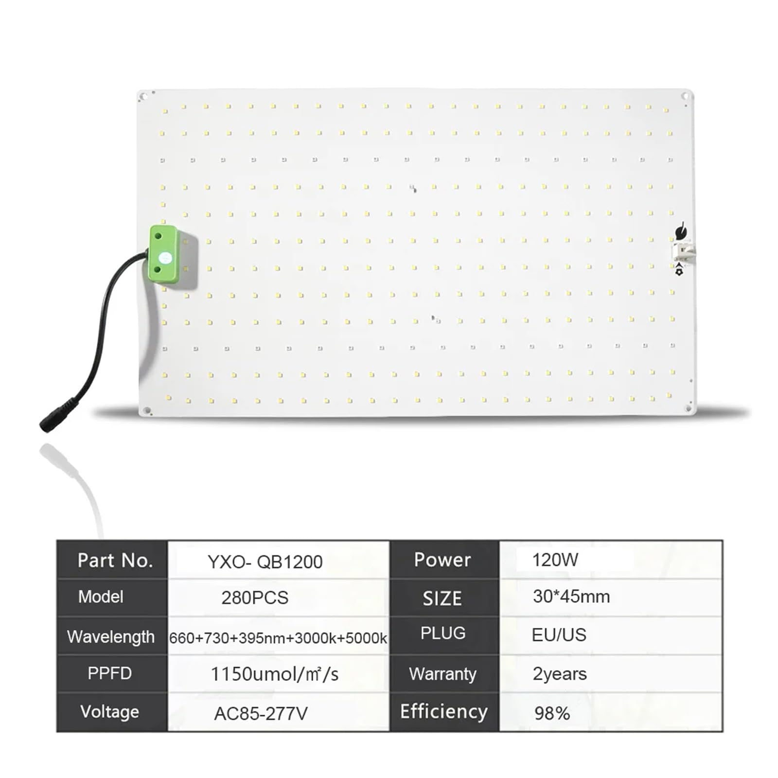 Światło do uprawy, 1000W LM282B Full Spectrum oświetlenie LED do uprawy Fitolamp oświetlenie wzrostu dla rośliny doniczkowe kwiaty nasiona szklarniowe(Rood)
