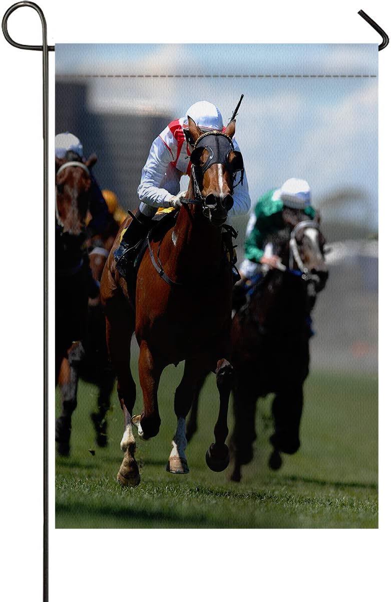 House Flags 28x40 Inch Vertical Double Sided Horse Race