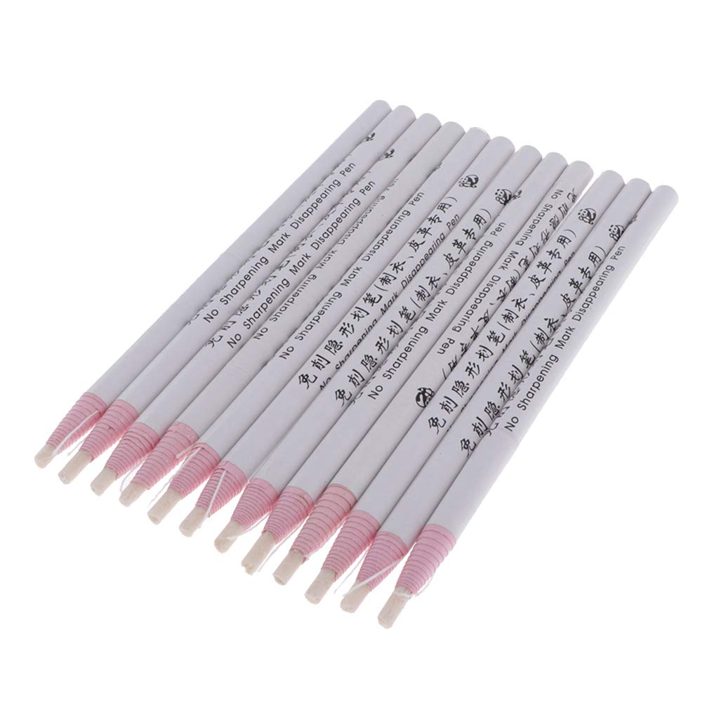 10 Set 12 Stück Schneiderkreide Bleistift China Marker Peel-Off Bleistifte für Stoff weiß