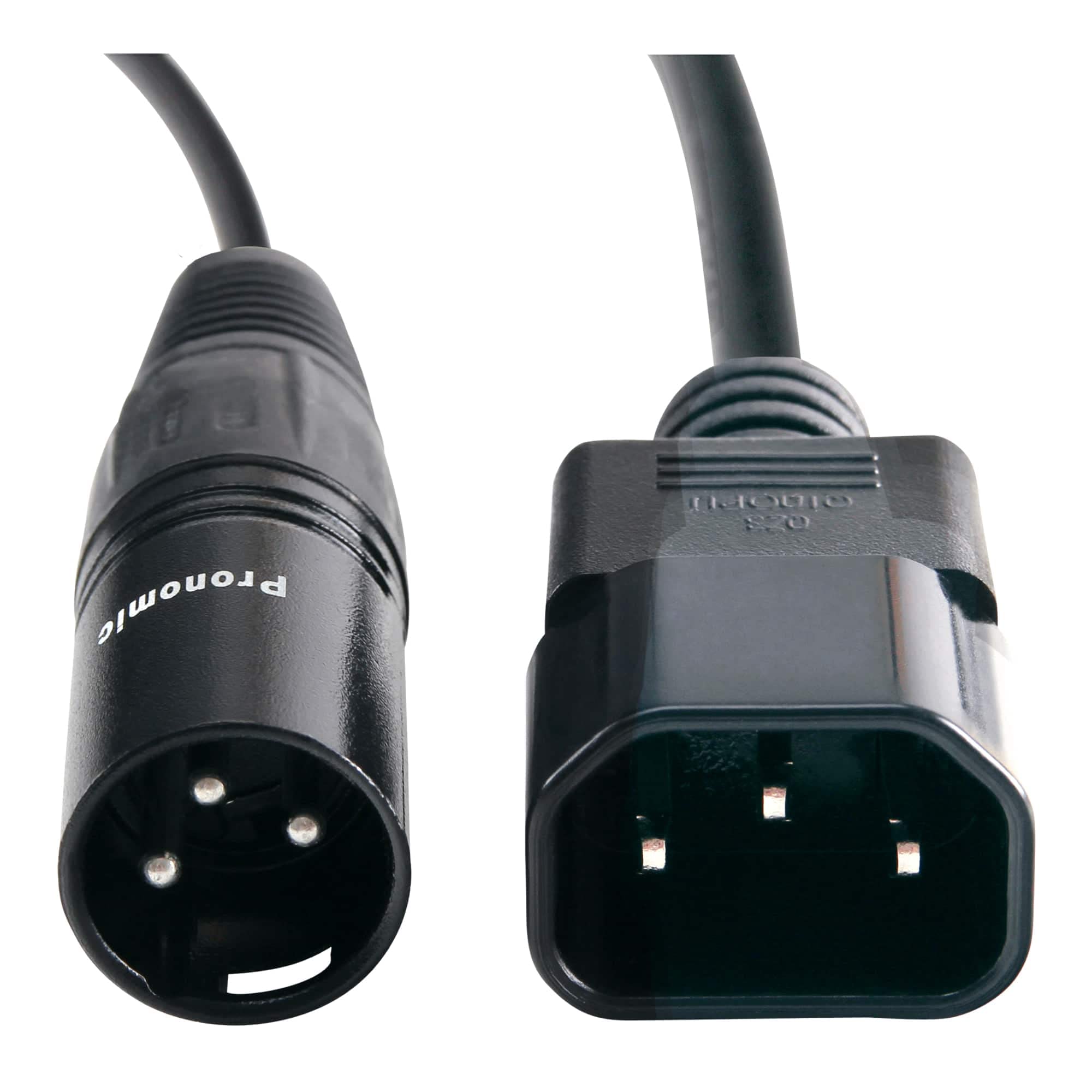 Showlite Pronomic Stage IECD-2.5 DMX Cable Híbrido C/DMX (Cable combinado para alimentación y señal DMX, longitud: 2,5 m) Negro