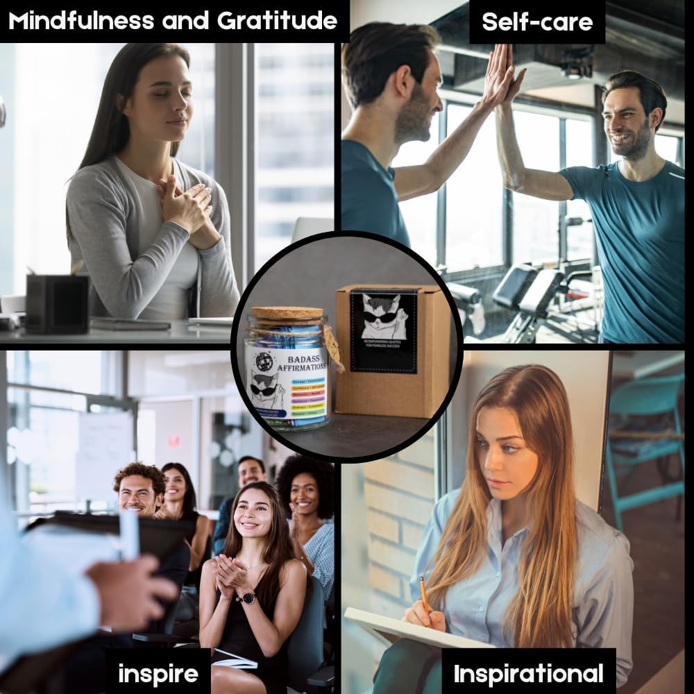 Badass Affirmation Jar, Affirmation Cards, Bestie, Positive Cards for Women, Sister Gift, Valentines Day Gifts For Her, Support Emotion for Women, Valentines Day Gifts - Image 3