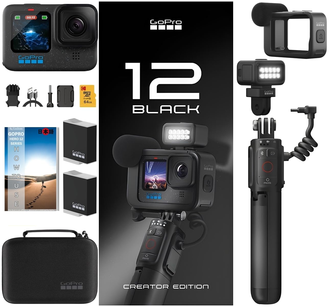 Amazon.co.jp: GoPro HERO12 Black Creator Edition Waterproof Action 