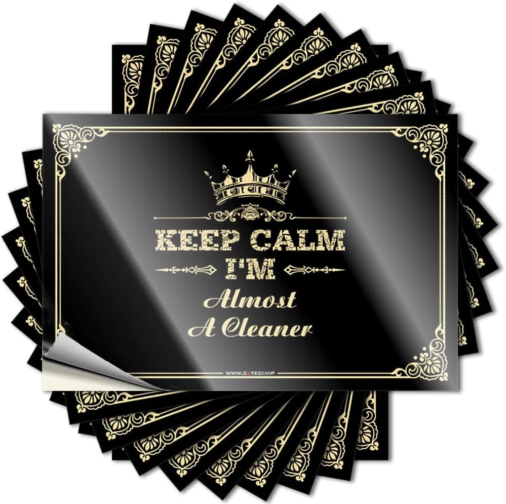 Tool Box Stickers Keep Calm I'm Almost A Cleaner Stickers Tool Decal Funny Car Decals (Color : Colour, Size : 6X9CM)