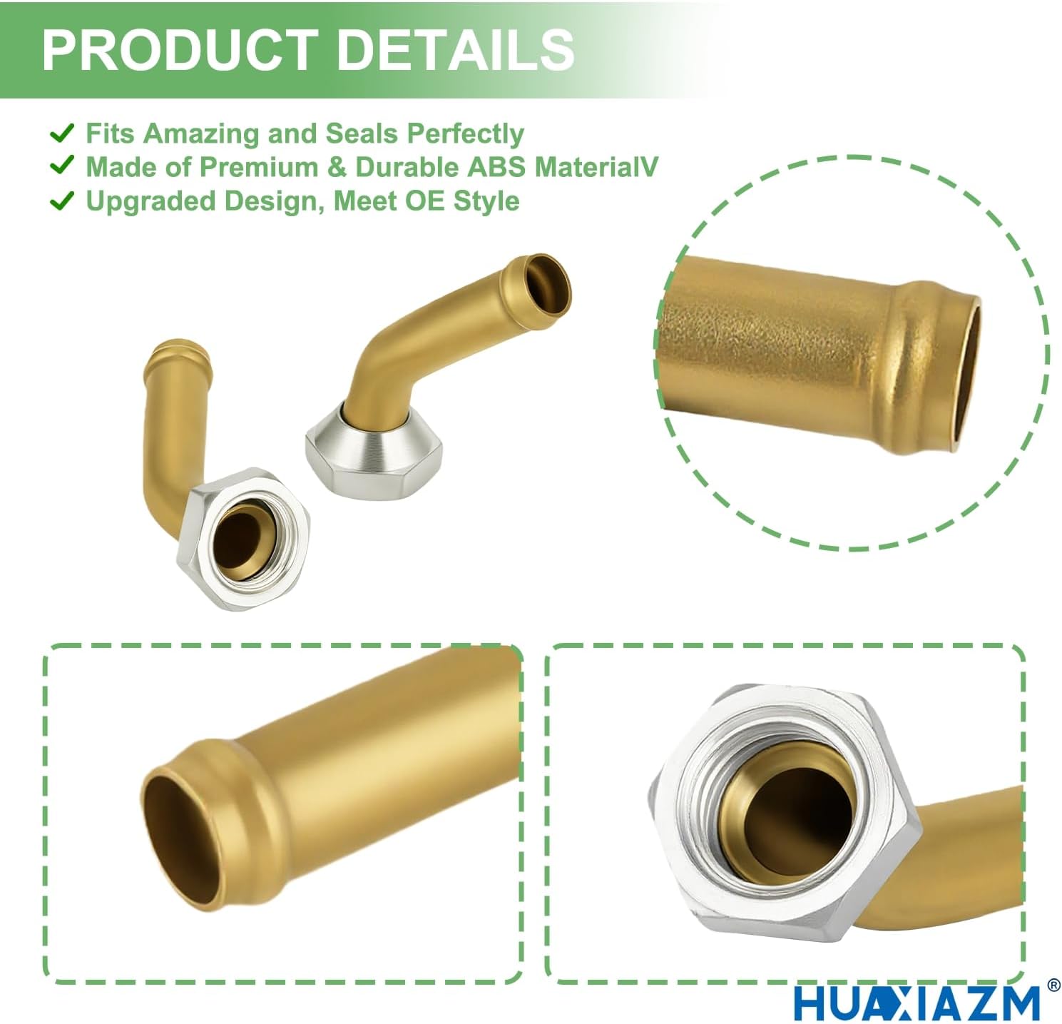 Transmission Cooler Oil Tube Connector Compatible with Honda Civic 1.7L 2001-2005, Acura EL 1.7L 2001-2005, 2 Pack Radiator Transmission Cooler Line Fittings