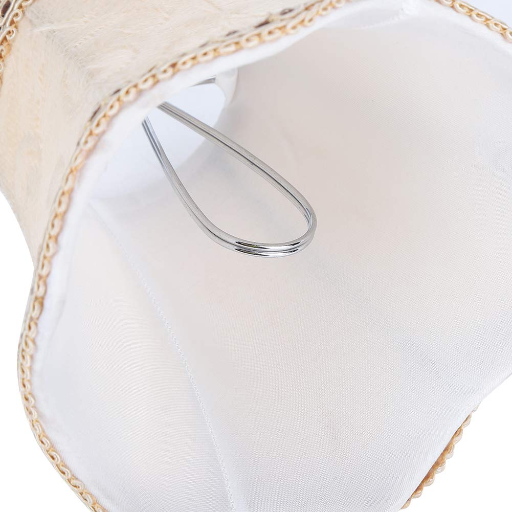6 pantallas de lámpara, pantalla de tela E14 para mesita de noche, lámpara de araña de lino, lámpara de araña para lámparas de mesa, lámparas de pie, lámpara colgante de pared