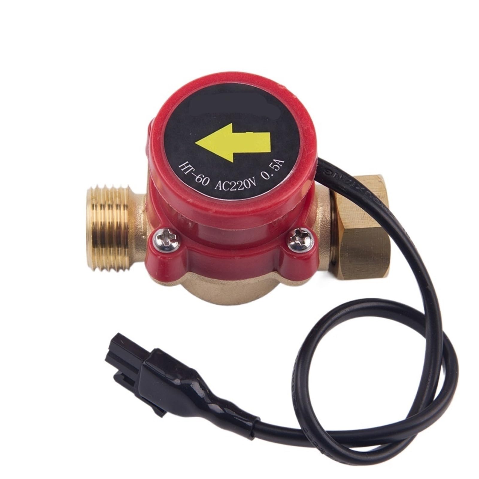 1 pieza de 60 W, interruptor de sensor de flujo, amplificador de presión de latón, válvula de control automático, piezas de repuesto for bomba de agua(HT-120 32MM-20MM)