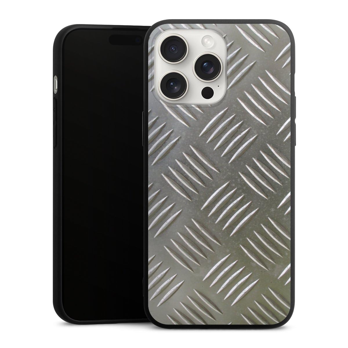 Coque silicone iPhone 15 Pro Max DeinDesign souple effet acier - 2