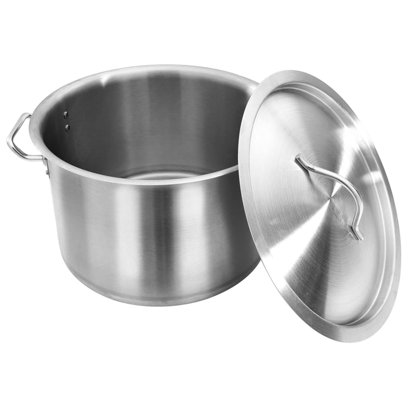 GuyAna Olla de Acero Inoxidable 32 L 40x26 cm Ollas Cocina Grandes Cacerola Baja Hoyas para Cocinar